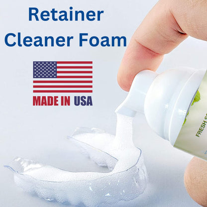 FoamBright Retainer & Aligner Cleaner Foam – Peroxide-Free Oral Care for Invisalign, Braces, and Teeth Whitening