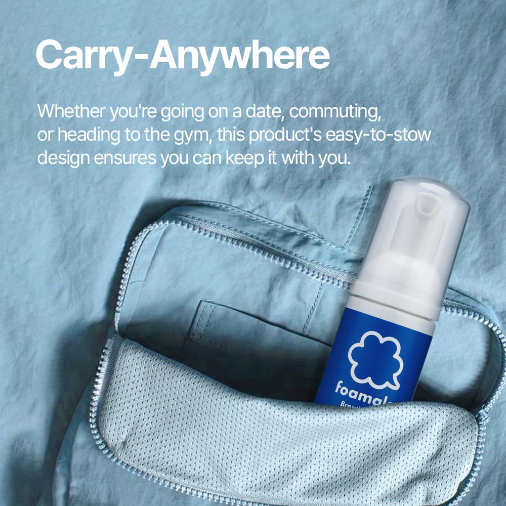 Foamgle 2-in-1 Foam Mouthwash & Toothpaste – Travel Size 50 mL | Water-Free Oral Care