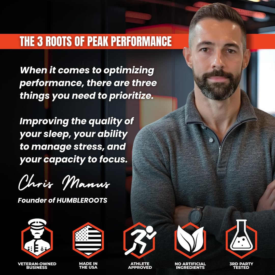 FOCUS by HUMBLEROOTS PERFORMANCE – Advanced Nootropic Brain Support (Lion’s Mane, Caffeine, L-Theanine) 90 Capsules