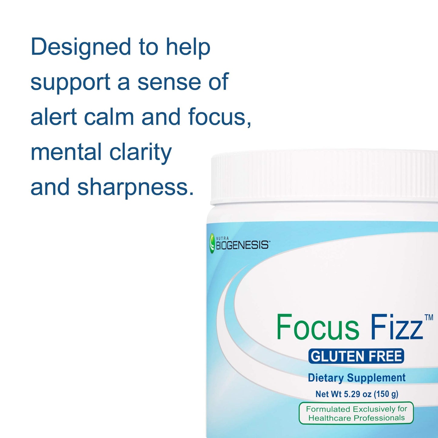 Nutra Biogenesis Focus Fizz – GABA L-Theanine Powder for Calm Focus