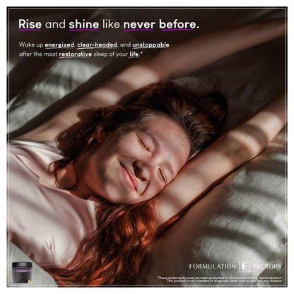 Formulation Factory The Night Before 10-in-1 Midnight Maximizer Sleep Supplement — Magnesium Glycinate, L-Theanine & More (360 Capsules, 6 Months)