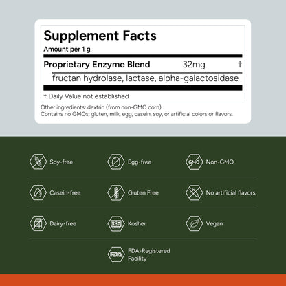 FODZYME Home Kit Digestive Enzymes – 60 Doses for Gut Comfort