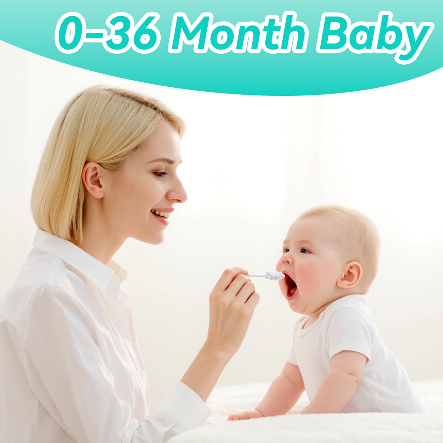 Foily 30-Pack Baby Tongue Cleaner Gauze – Gentle Newborn Oral Care (0-24 Months, Spiral Style)