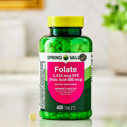 Folate 1,333 mcg DFE (800 mcg Folic Acid) – Women's Health, 400 Tablets
