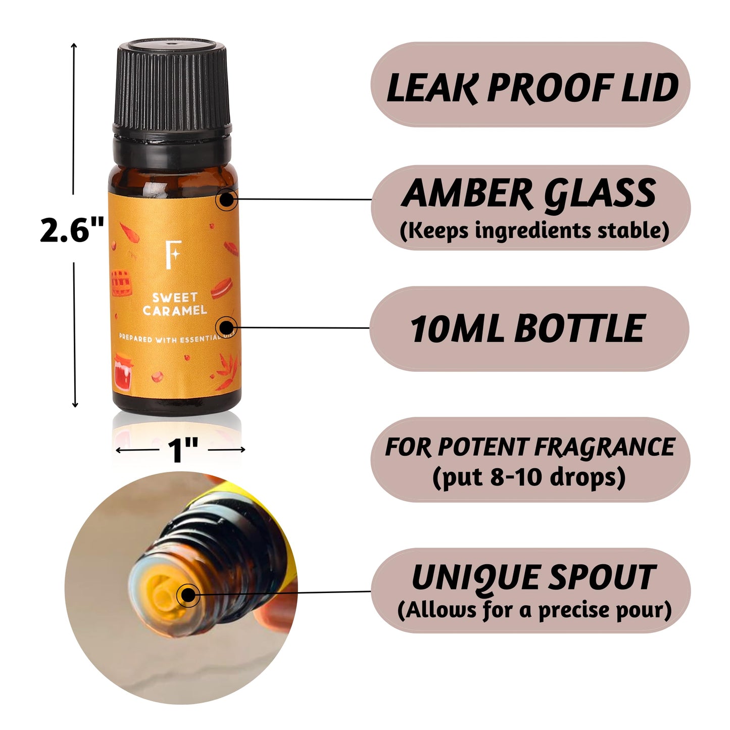 Folkulture Fall Essential Oils Set - 6 Diffuser Oils, Vanilla Pumpkin Spice | 60 ml