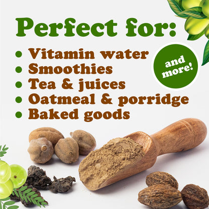Food to Live Organic Triphala Powder – 5 lb (Amalaki, Haritaki & Bibhitaki), Non-GMO, Vegan
