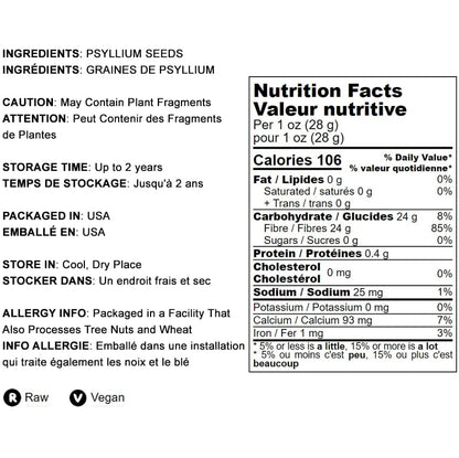 Food to Live Whole Psyllium Husks - 5 lb | Pure Psyllium Husk Flakes, Unflavored, Keto, Vegan