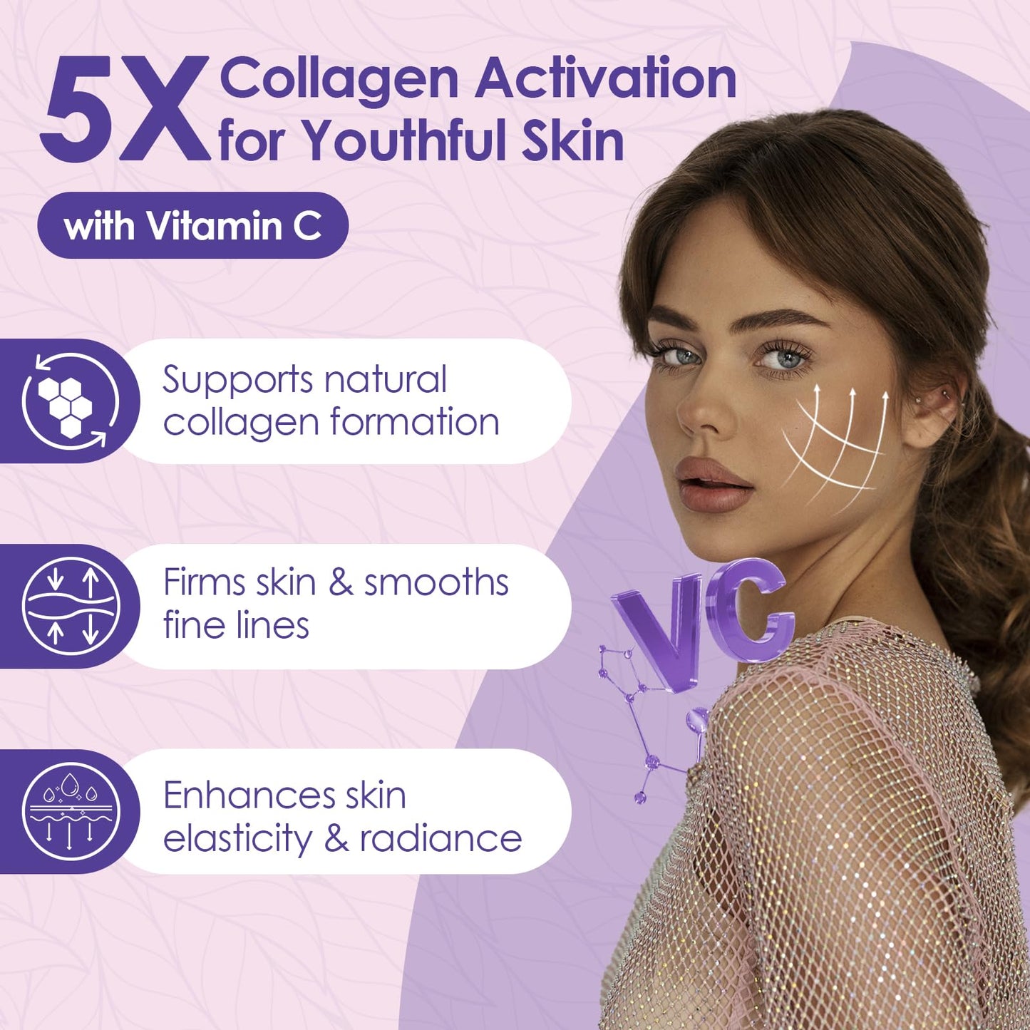 FoodiMed Multi Collagen Peptides Powder - Hydrolyzed Collagen with Vitamin C, Hyaluronic Acid & Biotin – Skin, Hair, Nails, Joint & Anti-Aging Support, 35 Servings
