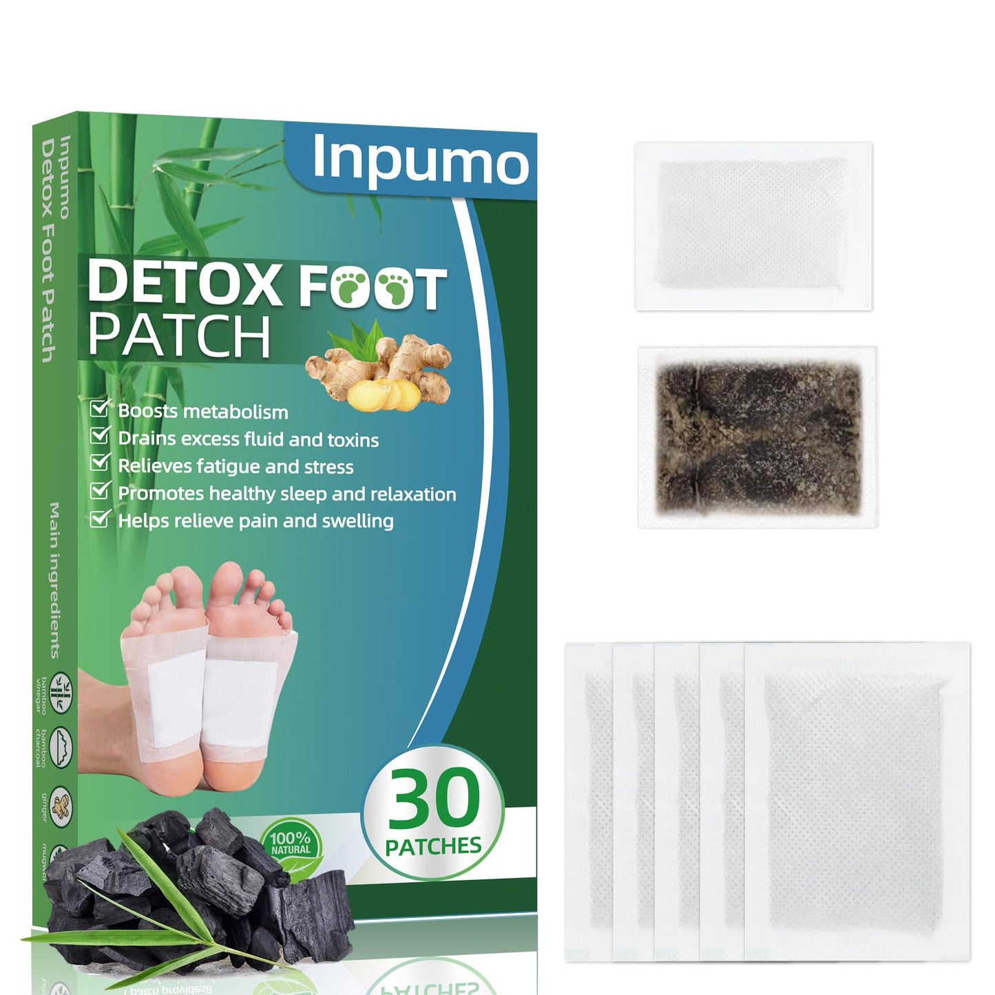 Foot Pads 30 PCS – Deep Cleansing Foot Patches with Herbal Ingredients