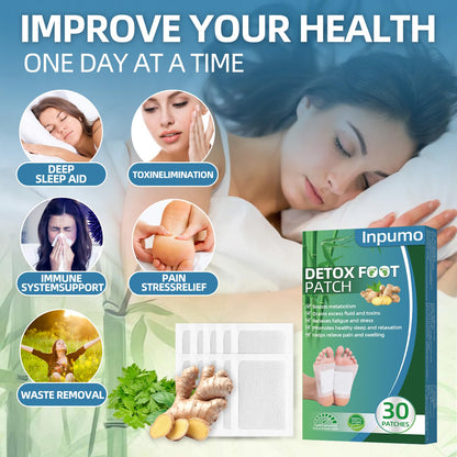 Foot Pads 30 PCS – Deep Cleansing Foot Patches with Herbal Ingredients