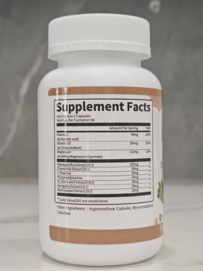 Lukaree 10-in-1 Cortisol Supplements – KSM-66 Ashwagandha + L-Theanine, 120 Caps (2 Pack)