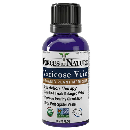 Forces of Nature Varicose Vein Treatment - Organic Homeopathic Medicine, 1 Fl Oz