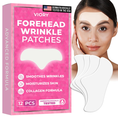 Forehead Wrinkle Patches Overnight Smoothing – Anti Wrinkle Patches for Face & Forehead | 12 pcs