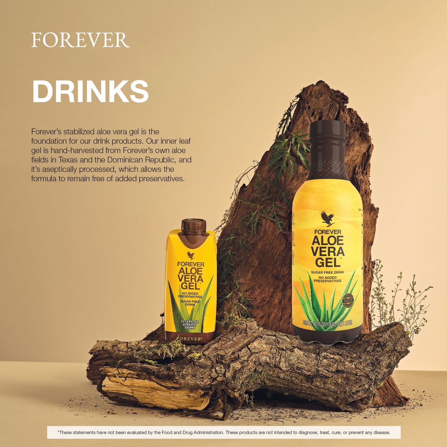 Forever Living Forever Aloe Vera Gel – 99.7% Pure Inner Leaf, Preservative-Free, 2 x 33.8 fl oz