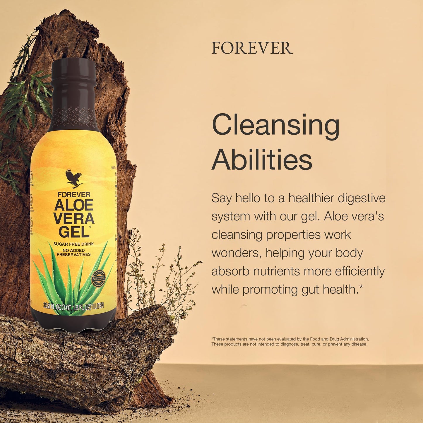 Forever Living Forever Aloe Vera Gel – 99.7% Pure Inner Leaf, Preservative-Free, 2 x 33.8 fl oz