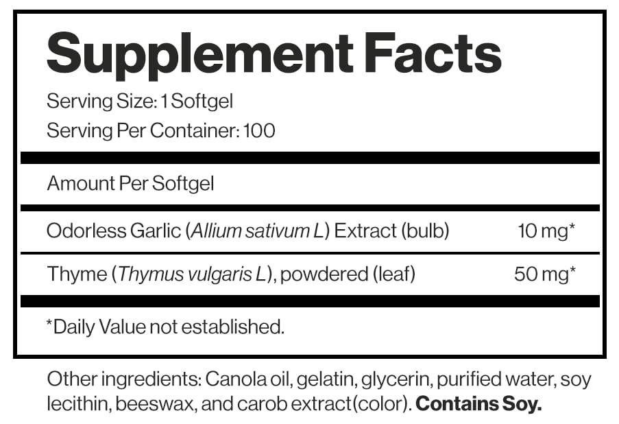 Forever Garlic-Thyme Odorless Softgels – Cardiovascular & Immune Support (Pack of 2)
