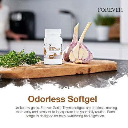 Forever Garlic-Thyme Odorless Softgels – Cardiovascular & Immune Support (Pack of 2)