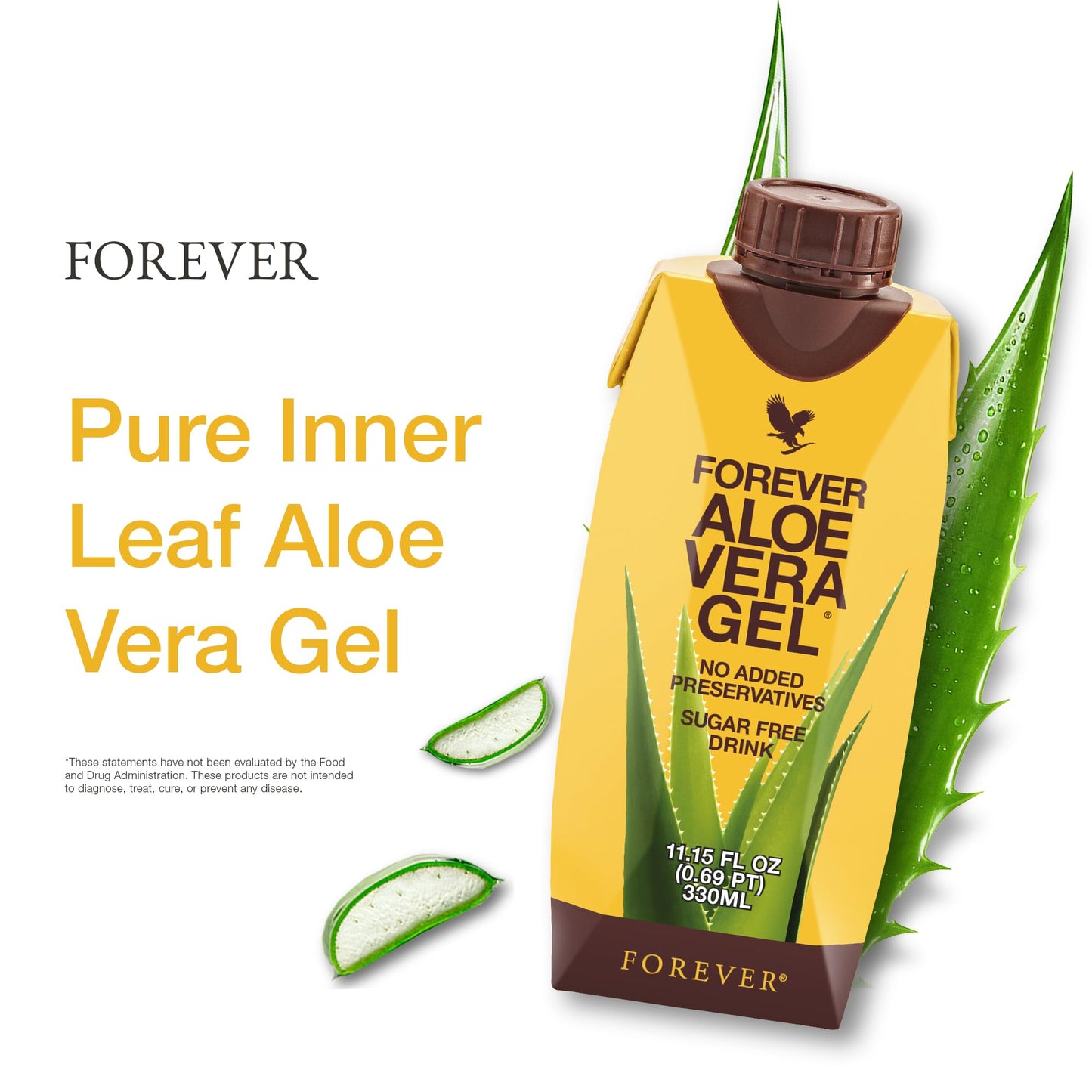 Forever Living Aloe Vera Gel – 99.7% Pure Inner Leaf, Preservative-Free, 11.15 fl oz (Pack of 6)