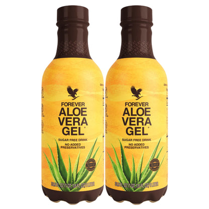 Forever Living Forever Aloe Vera Gel – 99.7% Pure Inner Leaf, Preservative-Free, 2 x 33.8 fl oz