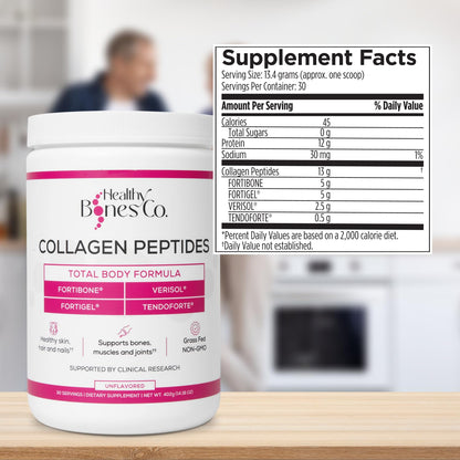 Healthy Bones Co. FORTIBONE Premium Bone Health Collagen Peptides