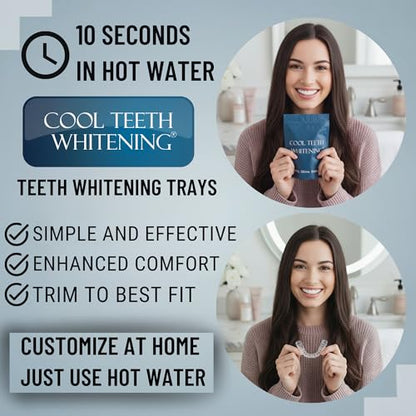 Moldable Teeth Whitening Trays — 4 Trays + 2 Travel Cases (Opalescence Compatible)