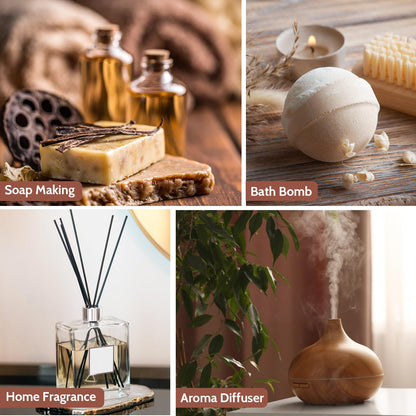 Fragrance Oils Hotel Collection Diffuser Oil Set – Luxury Night, Jasmine & Mint, Lemon & Thyme, White Tea, Floral Citrus, My Way