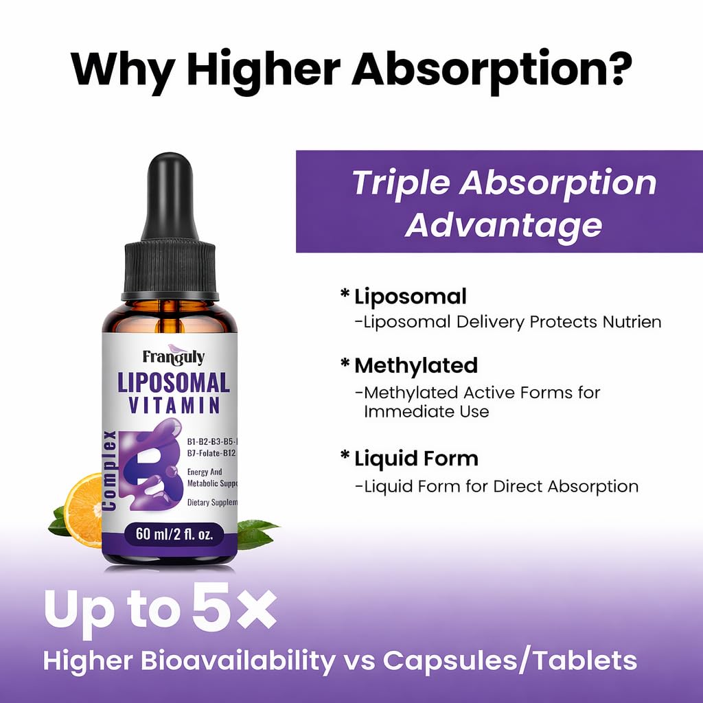 Franguly Liposomal Vitamin B Complex Liquid | High Absorption B-Complex
