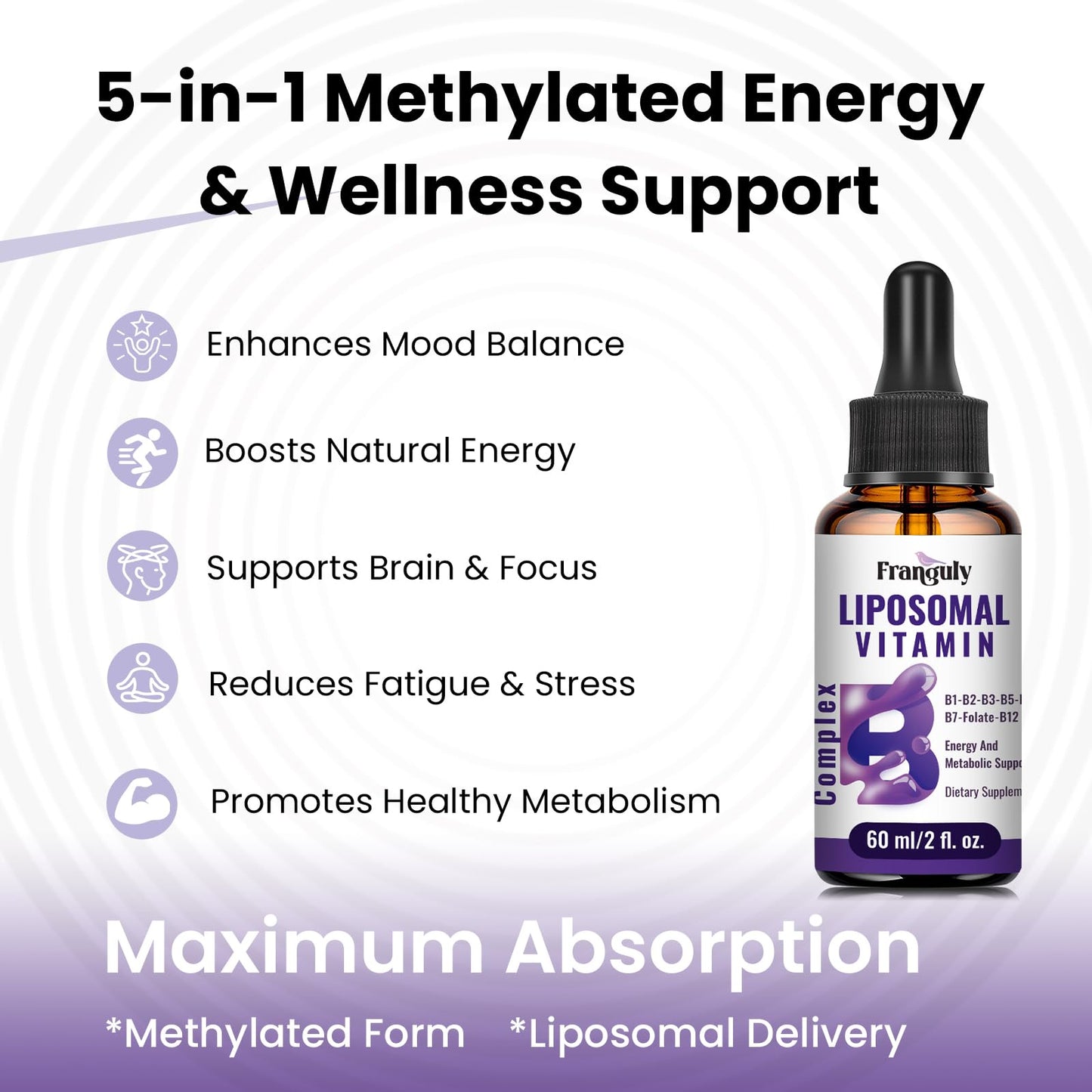 Franguly Liposomal Vitamin B Complex Liquid | High Absorption B-Complex