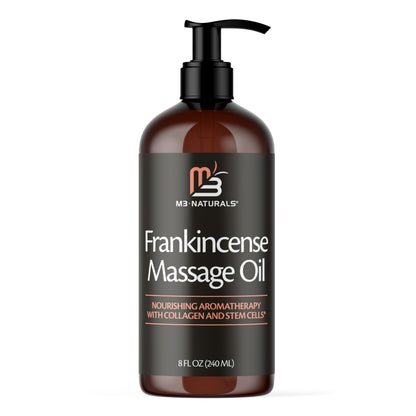 Frankincense Massage Oil for Scars, Stretch Marks & Fine Lines | M3 Naturals 8 oz