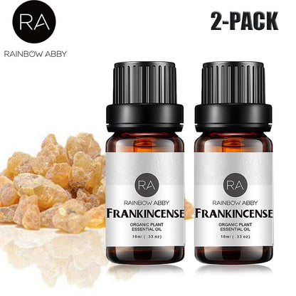 2-Pack Frankincense Essential Oil – 100% Pure Organic Frankincense Oil for Diffuser, Massage & Skin Care (2x10ml)