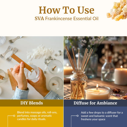 SVA Frankincense Essential Oil - 1 oz - 100% Natural Boswellia Carterii