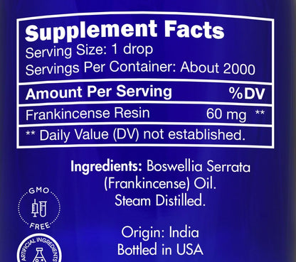 Frankincense Essential Oil – Food Grade & Edible for Face | Zongle Therapeutics 4 oz