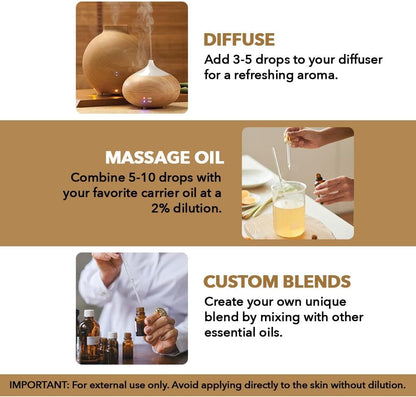 Frankincense Essential Oil 4 oz - Majestic Pure | 100% Pure & Natural with Glass Dropper