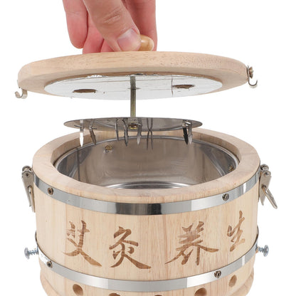 FRCOLOR Wood Moxibustion Box – Adjustable Moxa Burner & Home Therapy Case