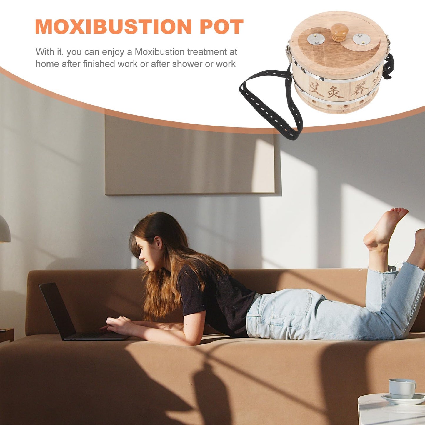 FRCOLOR Wood Moxibustion Box – Adjustable Moxa Burner & Home Therapy Case