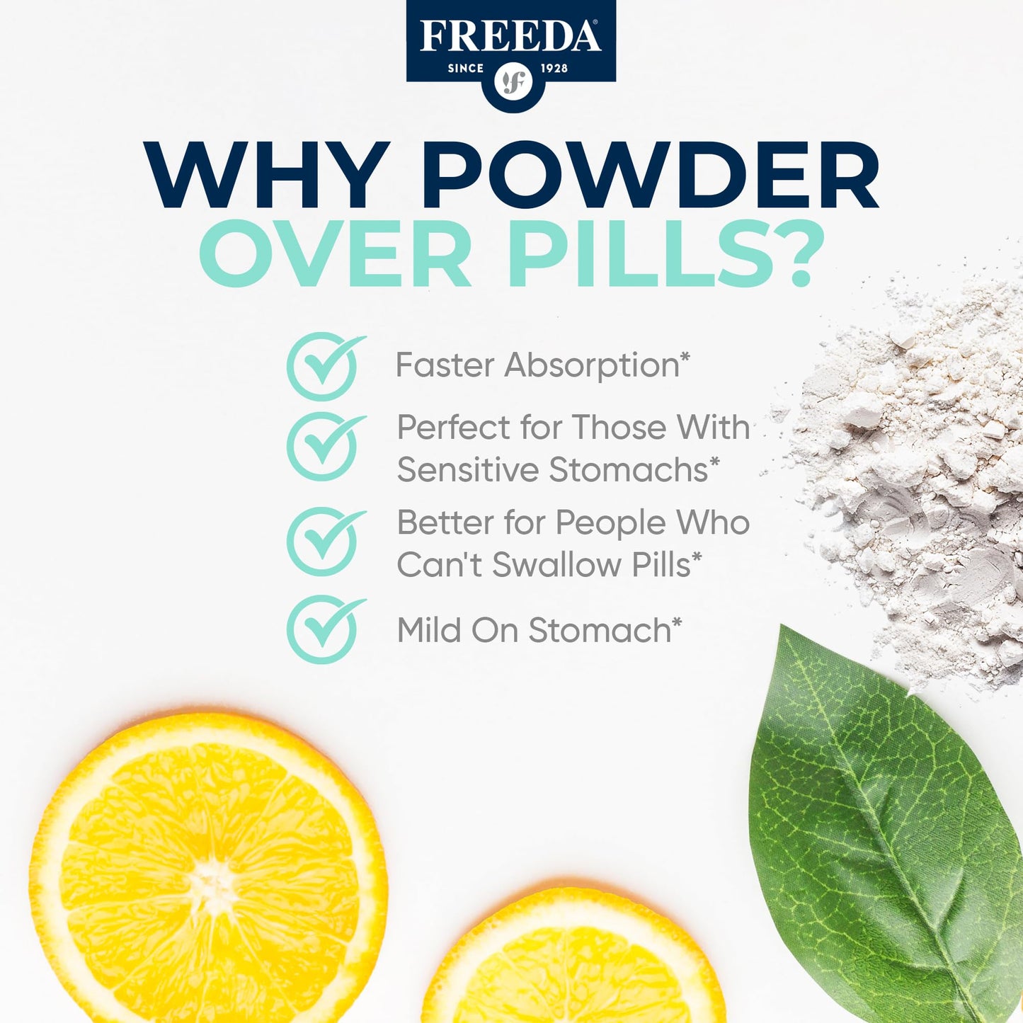 Freeda Buffered Vitamin C Powder – Gentle on Stomach | Kosher & Vegan (16 oz)