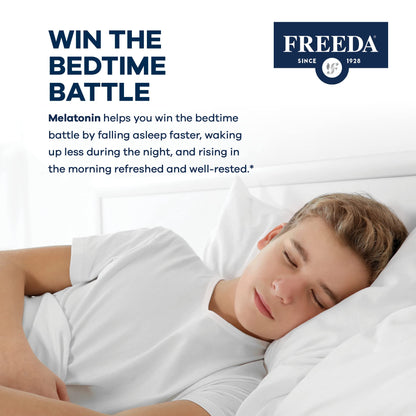 FREEDA Melatonin 1 mg Sugar-Free Chewables – Sleep Aid for Adults & Kids 3+