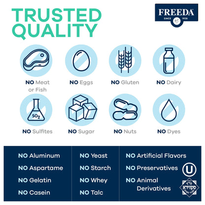 Freeda Senior Multivitamin 60+ – Kosher One Daily Tablet | 250 Count