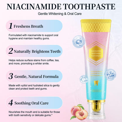 Niacinamide Whitening Toothpaste – Enamel Repair, Stain Removal (2 PCS)