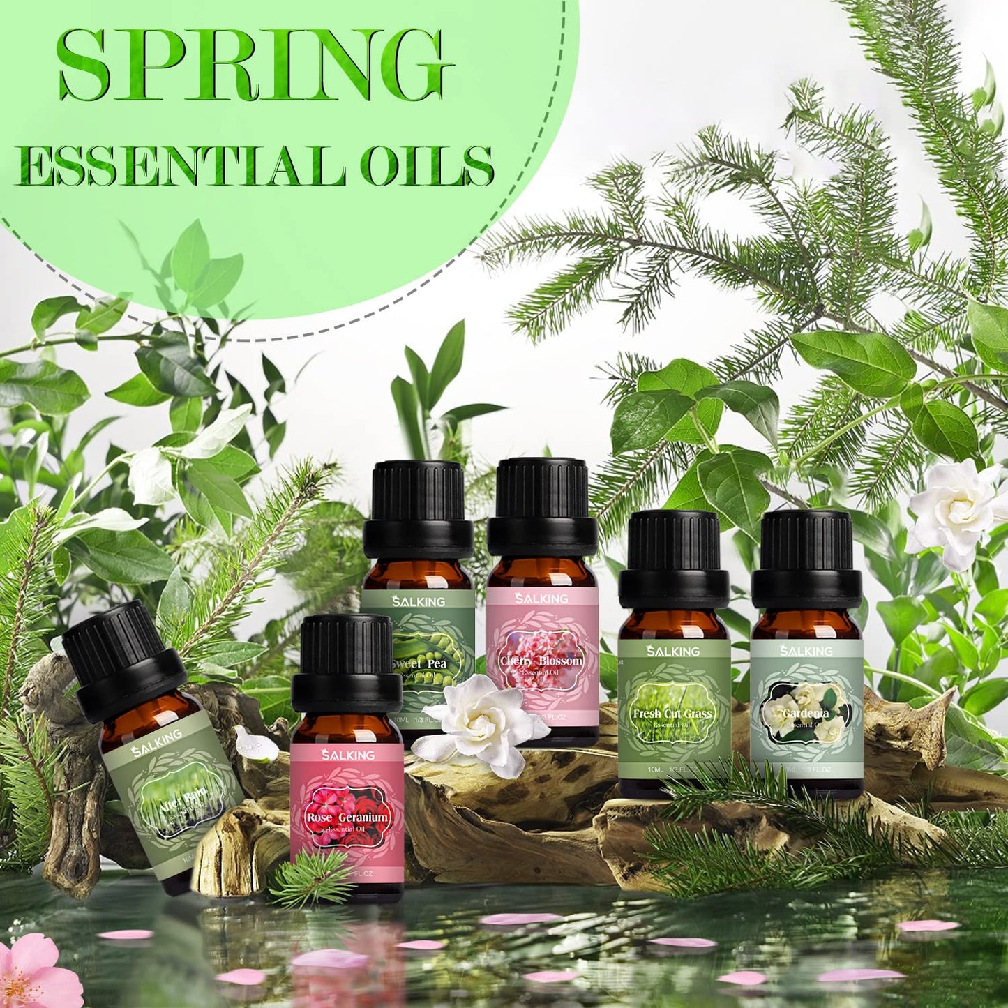 SALKING Spring Fragrance Oils Set | Premium Essential Oils Gift for Diffuser, Soap & Candle Making