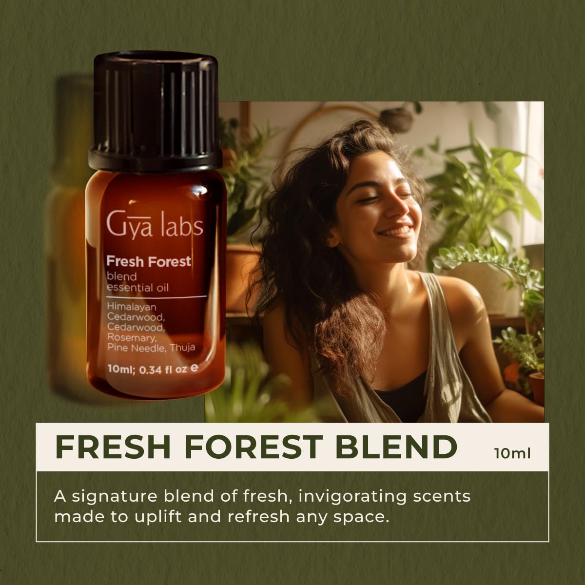Gya Labs Fresh Forest Essential Oil Blend for Diffuser – 0.34 Fl Oz