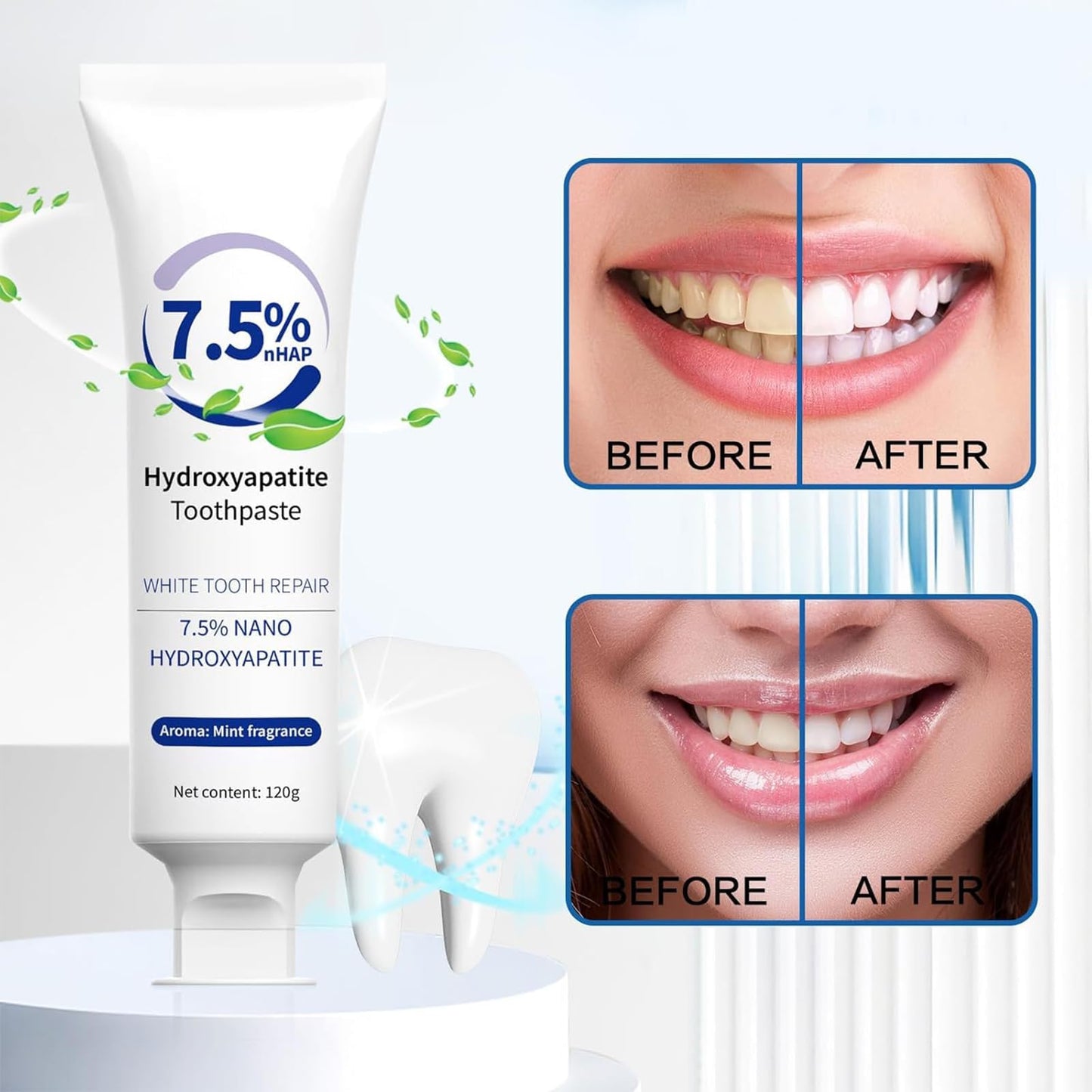 7.5% Hydroxyapatite Toothpaste - Enamel Protection & Tooth Strengthening