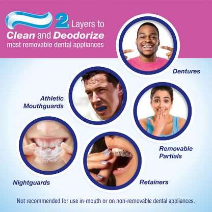 Fresh 'n Brite Denture Cleaning Paste - Pack of 3 (3.8 oz) for Dentures, Removable Partial Dentures, Retainers & Mouthguards | Stain Removal