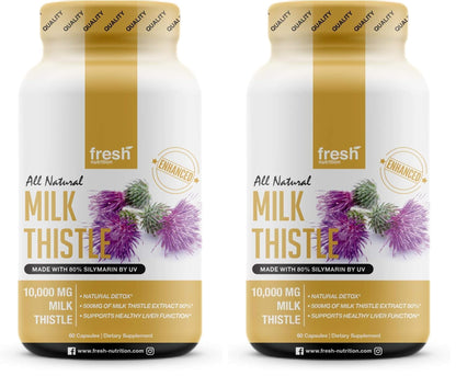 Fresh Nutrition Milk Thistle Capsules 10,000mg - Pack of 2