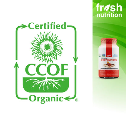 Fresh Nutrition Organic Reishi Mushroom Capsules – Alpha-Glucan Rich Ganoderma Lucidum, 1500mg Serving, Third-Party Tested – 90 Veggie Caps (Pack of 2)