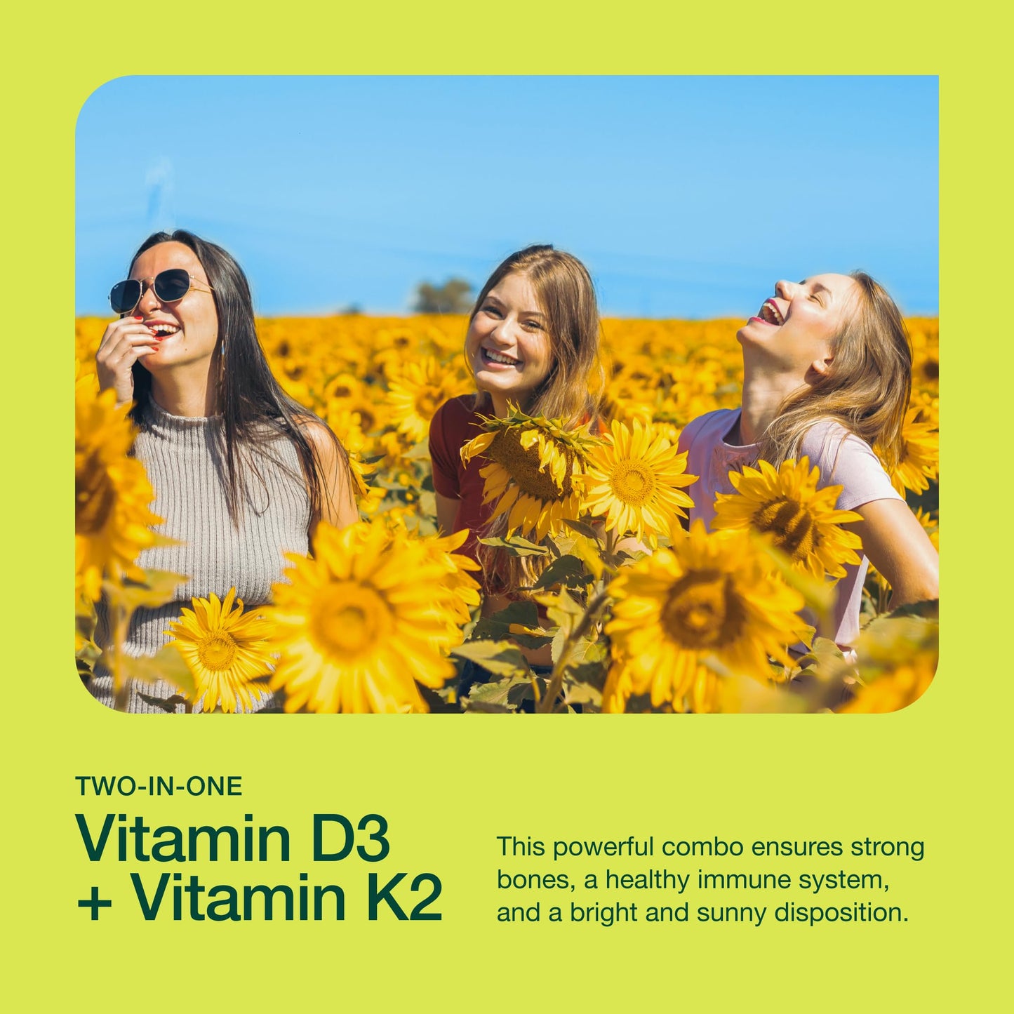 Fresh Nutrition Vegan Vitamin D3 + K2 Capsules – 5000 IU D3 + 100 mcg K2 MK-7 (Pack of 2)