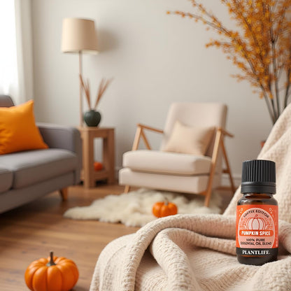 Plantlife Pumpkin Spice Aromatherapy Essential Oil Blend - 100% Pure Therapeutic Grade - Made in California