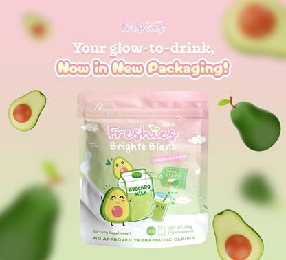 Juju Glow Freshies Avocado Milk 80,000mg Hydrolyzed Collagen 10 Sachets