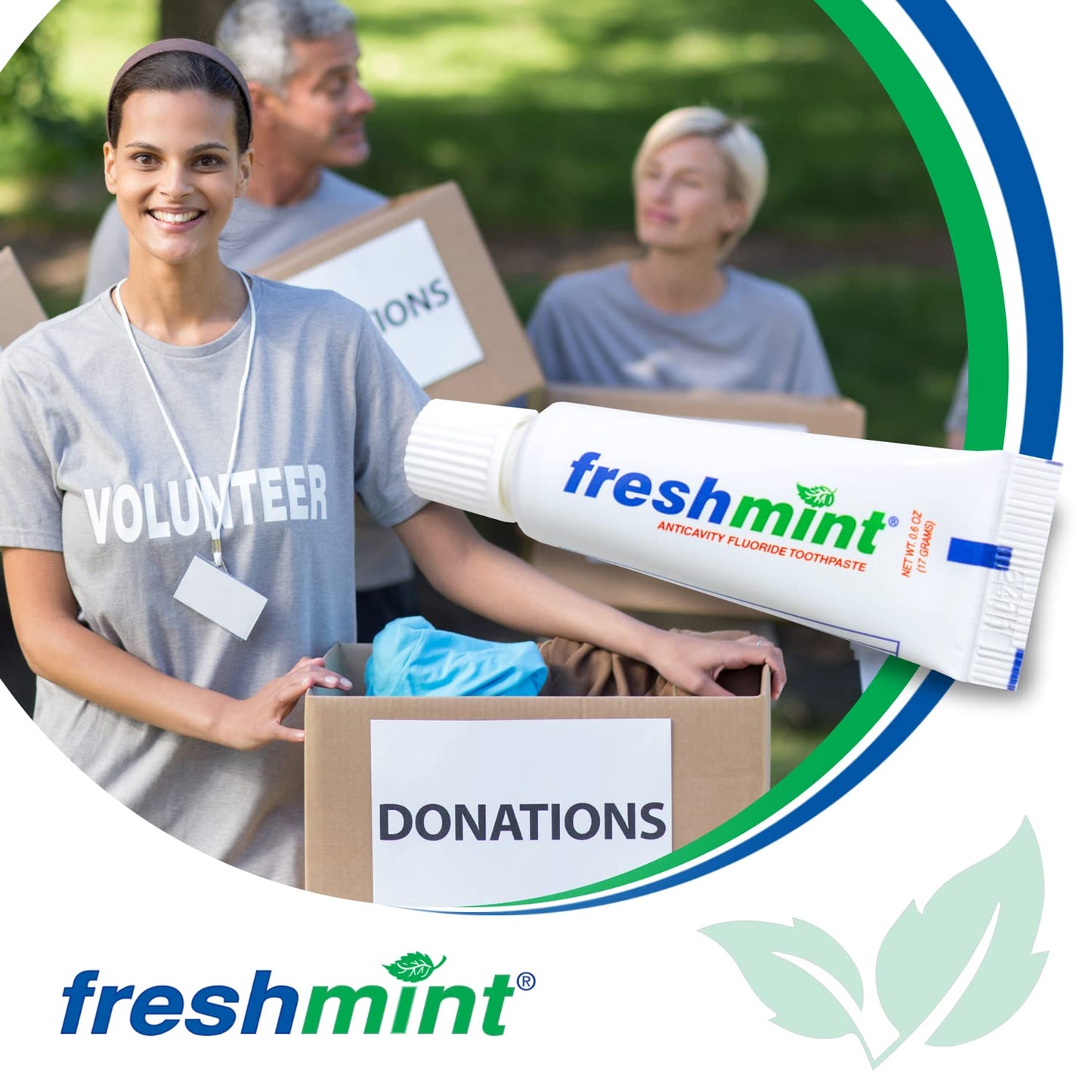 Freshmint 0.6 oz Anticavity Toothpaste - 144 Tubes (Travel Size), Vegan
