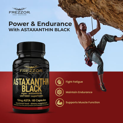 FREZZOR Astaxanthin Black 12mg – Anti-Aging Antioxidant (60 Softgels)